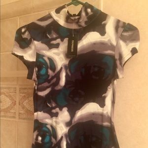 Express High Collar Top, XS